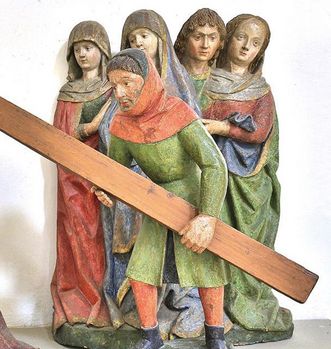 Detail der Figurengruppe "Kreuztragender Christus", Klosterkirche Heiligkreuztal