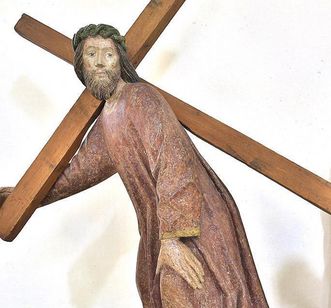 Kreuztragender Christus, Detail der Figurengruppe „Kreuztragender Christus“, Klosterkirche St. Anna des Klosters Heiligkreuztal