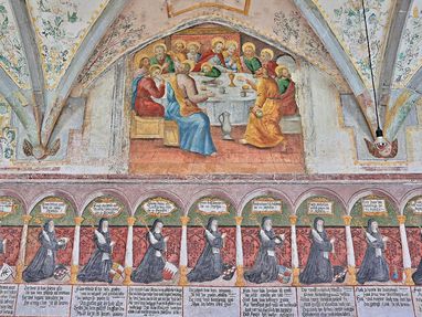 Kloster Heiligkreuztal, Bilder an einer Wand 