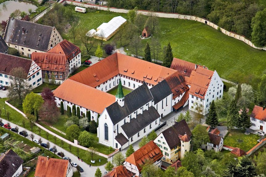 Kloster Heiligkreuztal, Luftaufnahme der Klosteranlage