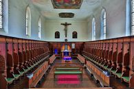 Foto: Staatliche Schlösser und Gärten Baden-Württemberg, Markus Schwerer Die Nonnenempore in der Klosterkirche, Kloster Heiligkreuztal